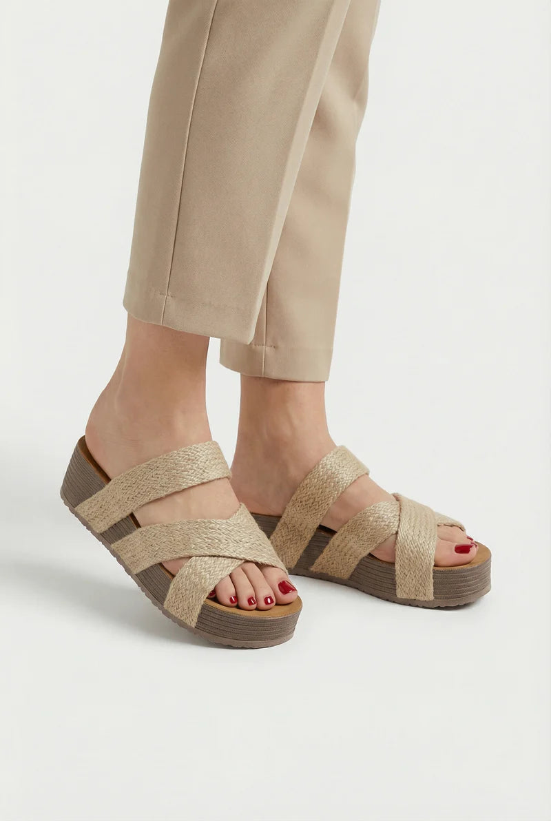 Women’s Open Toe Sandals Lightweight Fabric Ergonomic Sole